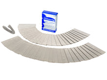 Load image into Gallery viewer, Decorative array of Emboss-O-Tags Double Sided Write On Metal Tags including the box and wires.